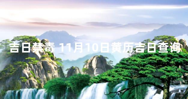 吉日禁毒 11月10日黄历吉日查询